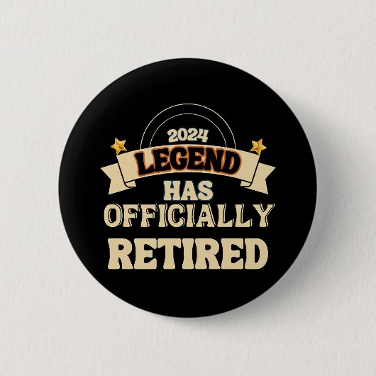 De legende is officieel met pensioen gegaan ronde button 5,7 cm (Voorkant)