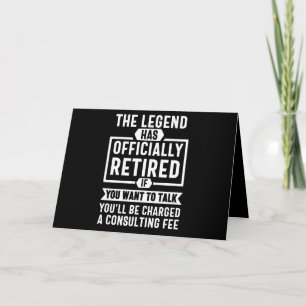de legende is officieel met pensioen kaart