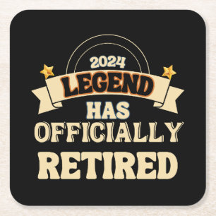 De legende is officieel met pensioen kartonnen onderzetters
