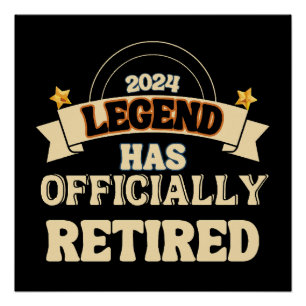 De legende is officieel met pensioen perfect poster