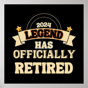 De legende is officieel met pensioen poster