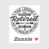 De legende is officieel uitgewezen sticker (Vel)