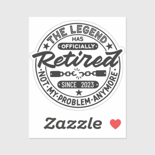 De legende is officieel uitgewezen sticker (Vel)