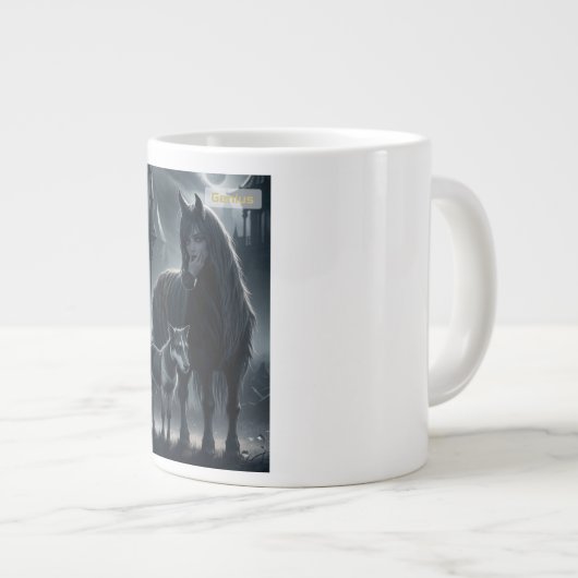 De legende ontwaakt grote koffiekop (Voorkant rechts)