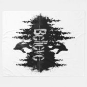 De legende Sasquatch, Big Foot Lake Reflection Fleece Deken (Voorkant (Horizontaal))