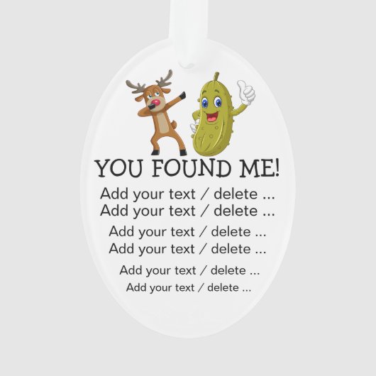 De legende van Christmas Pickle Ornament (achterkant)