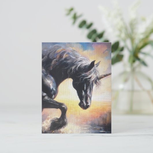 De legende van de eenhoorn briefkaart (Staand voorkant)