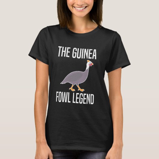 De Legende van de Parelhoen Kip Vogel T-shirt (Voorkant)