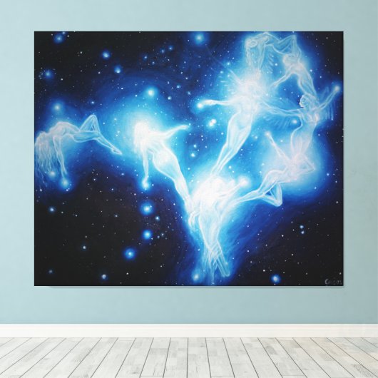 De legende van de Pleiades Canvas Afdruk (Insitu (Houten vloer))