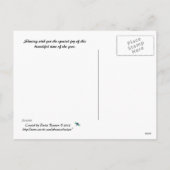 De legende van de sneeuwvlinder ansichtkaart feestdagenkaart (Achterkant)