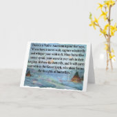 De legende van de vlinder kaart (Gele Bloem)