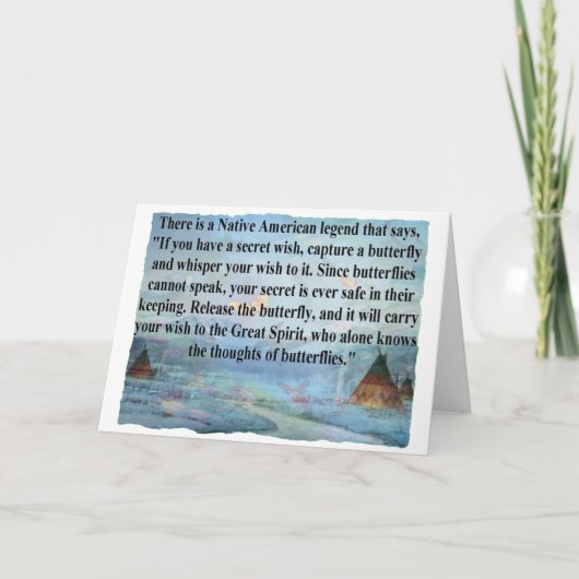 De legende van de vlinder kaart (Voorkant)