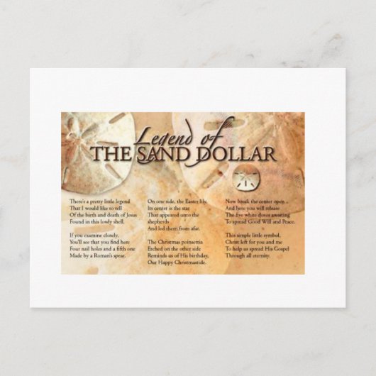 De legende van de zand-dollar briefkaart (Voorkant)