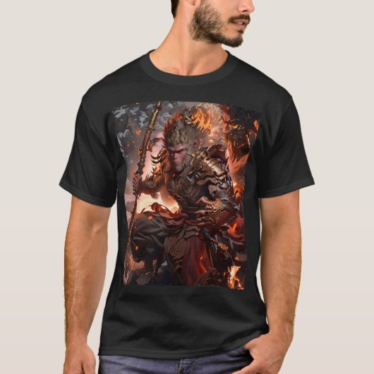 De legende van de zwarte mythe Wukong T-shirt (Voorkant)