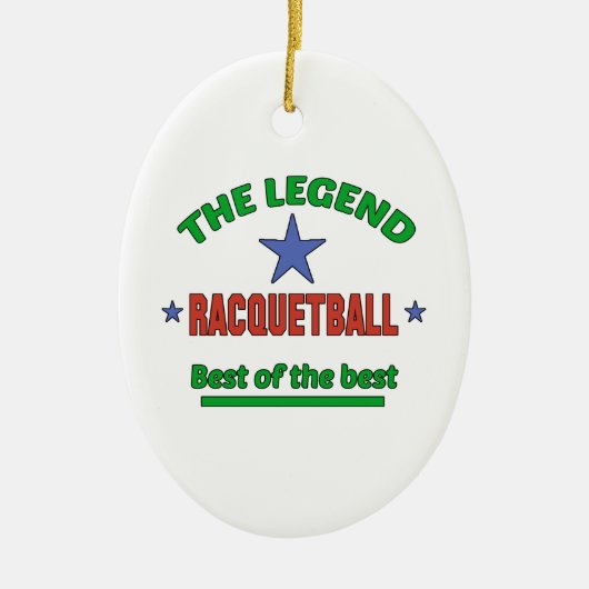 De legende van Racquetball Keramisch Ornament (Voorkant)