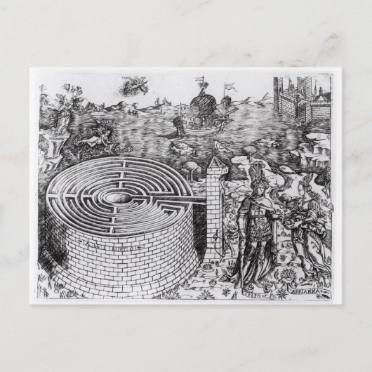 De legende van Theseus Briefkaart (Voorkant)