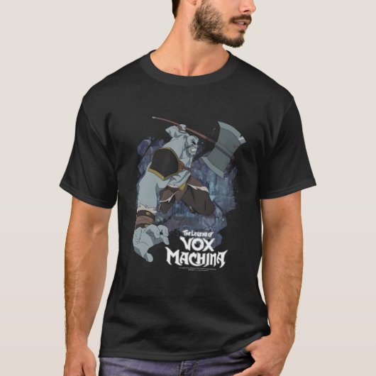 De legende van Vox Machina Grog Strongjaw met bijl T-shirt (Voorkant)