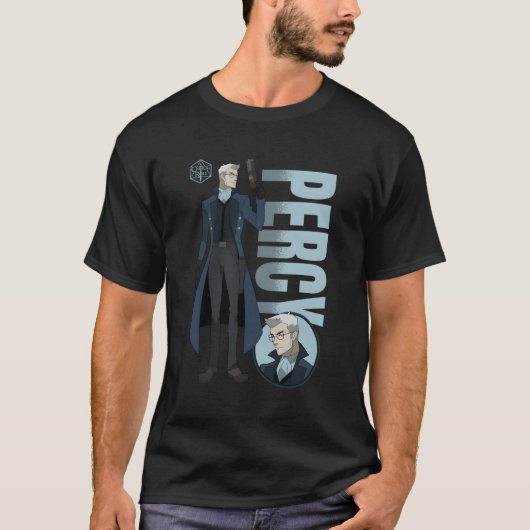 De legende van Vox Machina Percy met naam T-shirt (Voorkant)