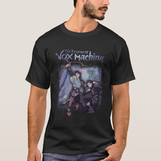 De legende van Vox Machina Vex en Vax Forest scène T-shirt (Voorkant)