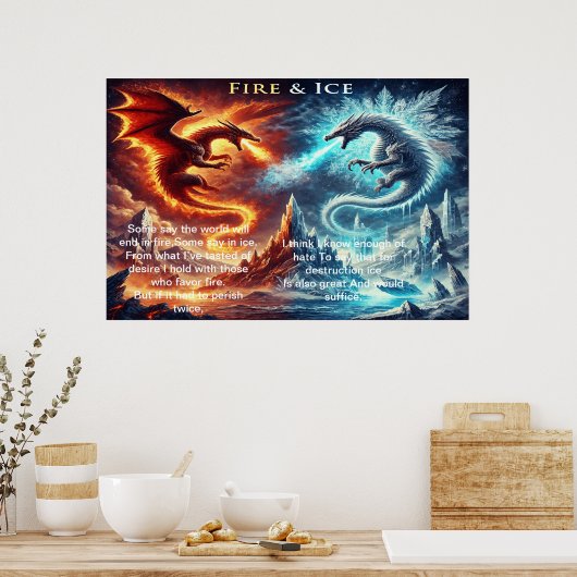 De legende van vuur en ijs poster (Keuken)
