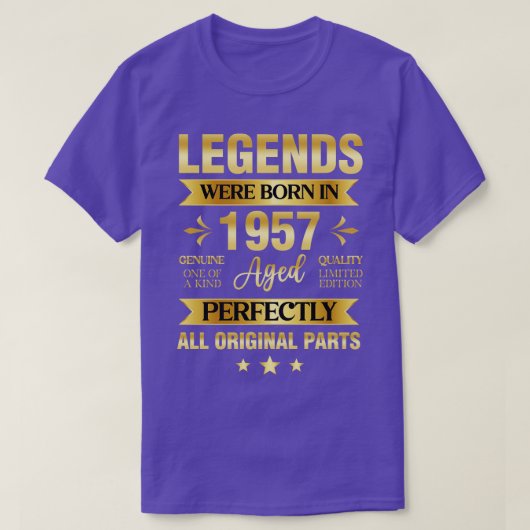 De legende werd geboren in 1957 t-shirt (Design voorkant)