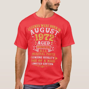 De legende werd geboren in augustus 1972 en 50 jaa t-shirt