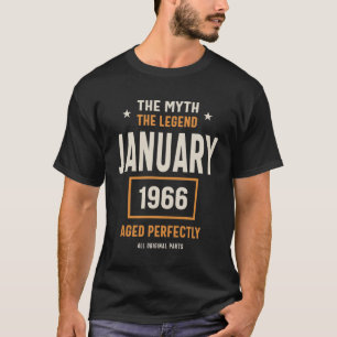 De legende werd geboren in januari 1966. t-shirt