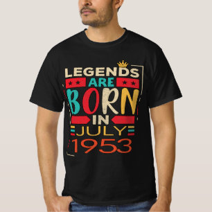 De legende werd geboren in juli 1953 t-shirt