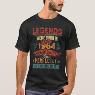 De legende werd geboren in juli 1964 en 57 jaar ou t-shirt