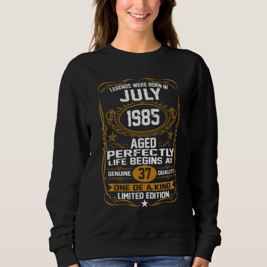 De legende werd geboren in juli 1985 37e verjaarda trui (Voorkant)