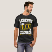 de legenden zijn geboren in december t-shirt (Voorkant volledig)