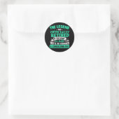 De leggende heeft de geldboete officieel ingetrokk ronde sticker (Tas)