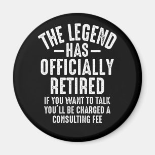 De leggende heeft de pensionering officieel ingetr magneet