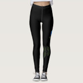 De Leggings van blauw Roos (Voorkant)