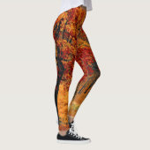 De Leggings van de knoeibots Oranje Rode Bosheid S (Rechts)