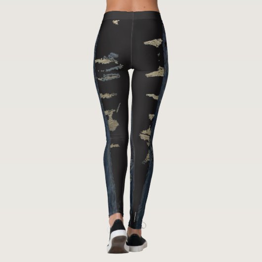 De leggings van Denims drukt af (Achterkant)