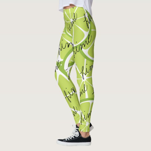 De Leggings van het Limoen van de Citrusvrucht van (Links)