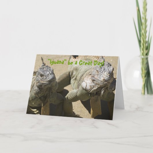 De "leguaan" is een Grote Dag! Kaart (Voorkant)