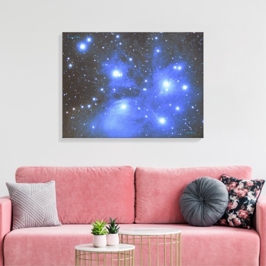 De leiades (M45) Canvas Afdruk (Insitu (Woonkamer))