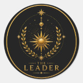 De Leider Leo Archetype Ronde Sticker (Voorkant)
