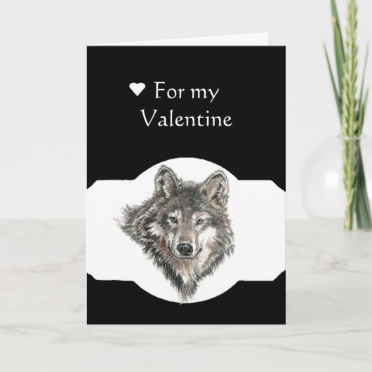 De Leider van het liefje van de Wolf Valentijn van Feestdagen Kaart (Voorkant)