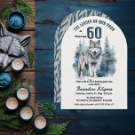 De leider van onze roedel Wolf 60e verjaardagsfees Kaart<br><div class="desc">"The Leader of Our Pack is Turning 60",  60ste verjaardag voor je favoriete Alpha. Een majestueuze lone wolf gesilhouet tegen een groenblijvend bos.</div>