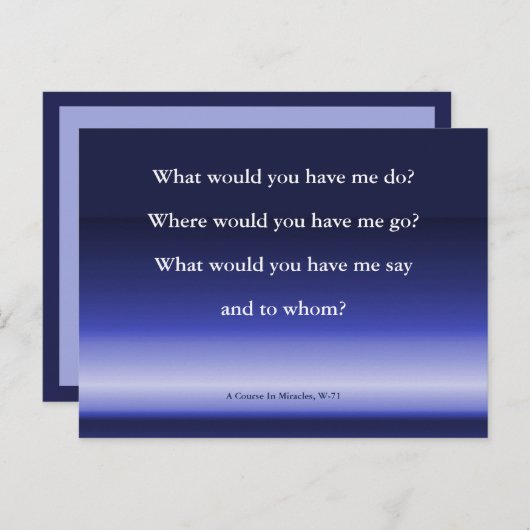 De leiding van God | Een cursus in wonderen, platt Briefkaart (Voorkant / Achterkant)