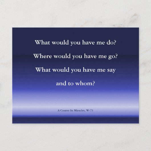 De leiding van God | Een cursus in wonderen, platt Briefkaart (Voorkant)