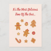 De lekkerste tijd van het jaar Gingerbread Cookie Briefkaart (Voorkant)