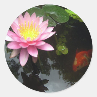 De Lelie en de Goudvis Ronde Sticker