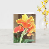 De Lelie van Canna notecard Kaart (Gele Bloem)
