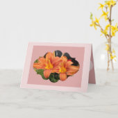 De lelie van de dag het denken aan u kaart (Gele Bloem)
