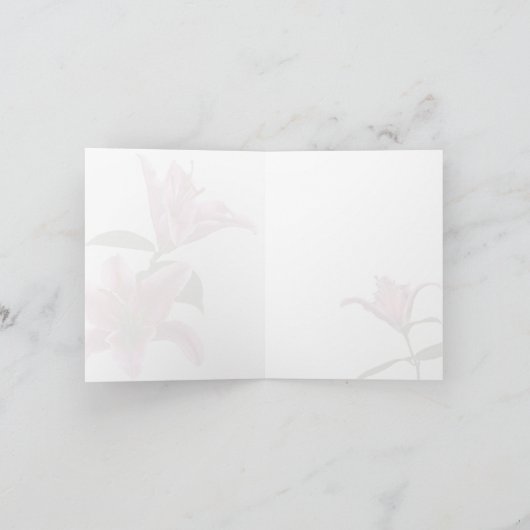 De Lelie van de dromer dankt u Bedankkaart (Binnen)