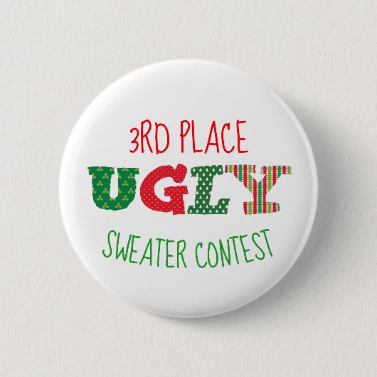 De lelijke Button van de Wedstrijd van de Sweater (Voorkant)
